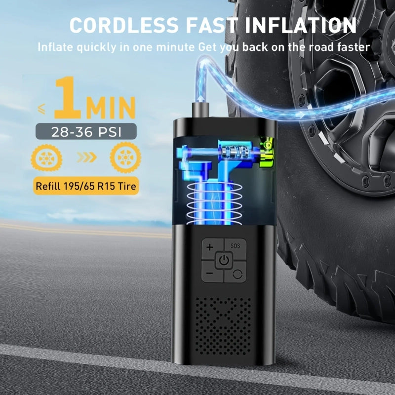 Portable Air Compressor 150PSI Cordless Tyre Inflator